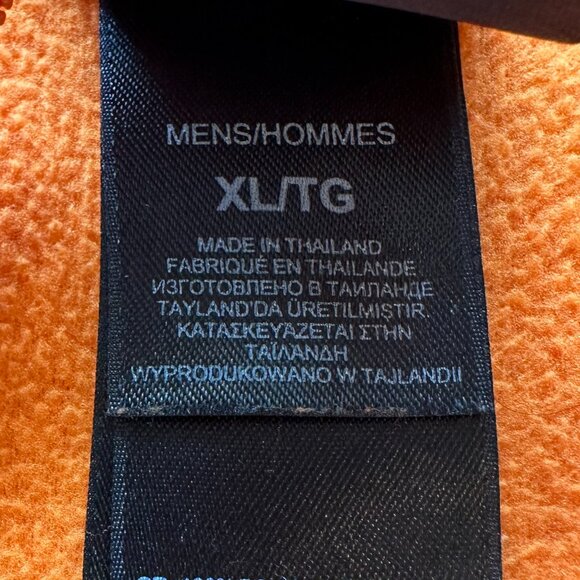 NorthFace Fleece Pullover Shirt/Jacket, Orange Color, Size XL (ARL509) - Picture 4 of 6